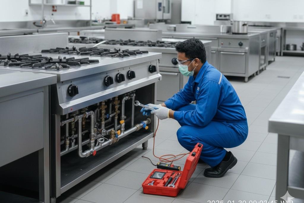instalasi gas kitchen profesional