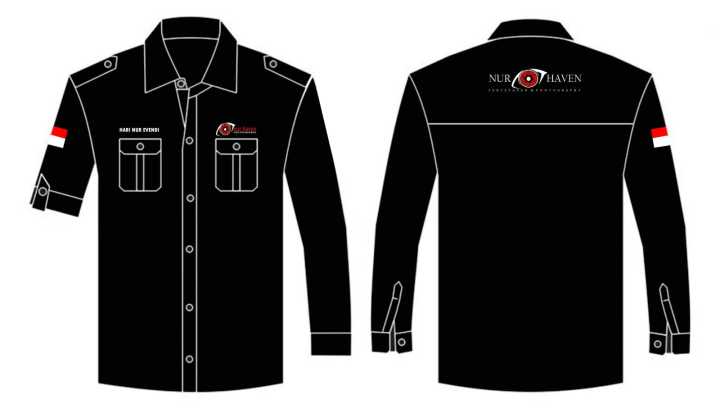 kemeja kerja custom bordir