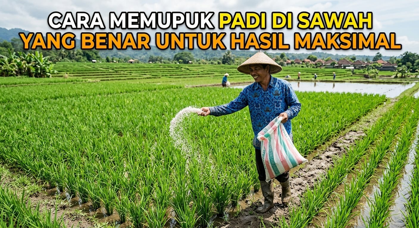 cara memupuk padi di sawah yang benar