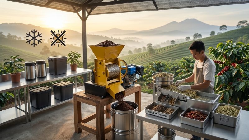 Cara Membersihkan Biji Kopi dari Kotoran sebelum Diolah